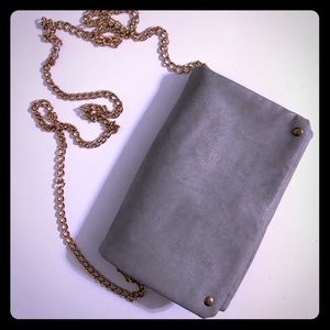 Grey crossbody or clutch